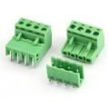 4 Pin 5.08mm Pitch L-Type Male To Female PCB Screw Terminal Block. 