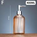 400ml Mulitfunction Manual Liquid Soap Dispenser Colorful Clear Glass Hand Sanitizer Press Empty Bottle For Travel Bathroom Supp. 