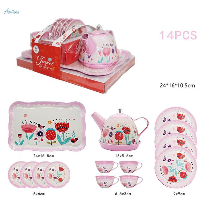 Kids%20Tea%20Set%20for%20Little%20Girls%20Kitchen%20Pretend%20Play%20Toy%20Teapot%20Cups%20Dishes%20Role%20Play%20Afternoon%20Tea%20-%20Image%206