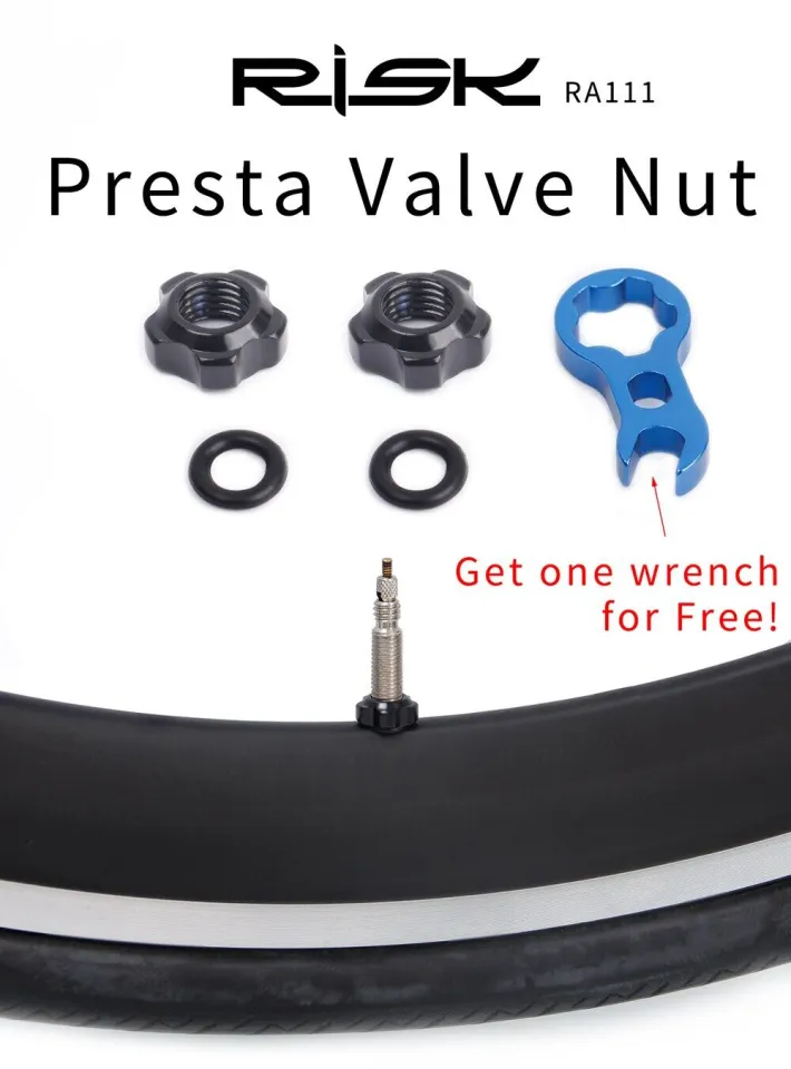 RISK Mountain Bike Presta Valve Nut with Install Wrench MTB Road