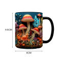 Ceramic Mushroom Mug 3d Mushroom Print Coffee Mug Heat Resistant Ceramics Portable Colorfast Office Kitchen Mug 300ml Capacity White Ceramic Mug.