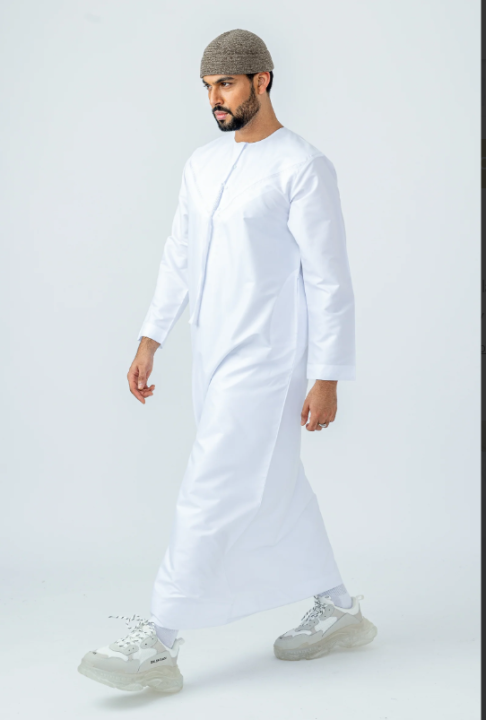 White Emirati Style Thobe
