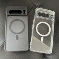Transparent Shockproof PC+TPU Magsafe Case For Google Pixel 8 Pro Pixel8 Pro Frosted Magnetic Wireless Charging Phone Back Cover.