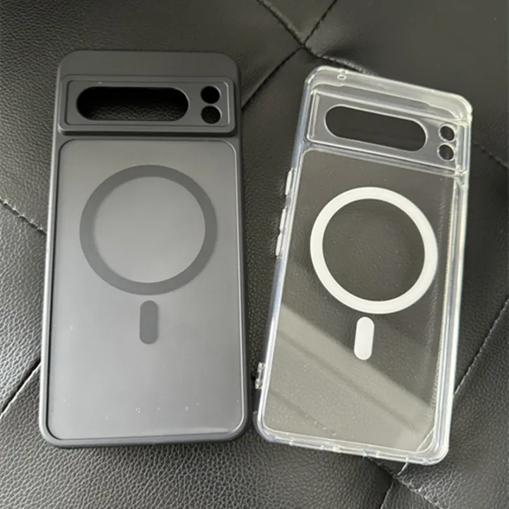 Transparent%20Shockproof%20PC+TPU%20Magsafe%20Case%20For%20Google%20Pixel%208%20Pro%20Pixel8%20Pro%20Frosted%20Magnetic%20Wireless%20Charging%20Phone%20Back%20Cover%20-%20Image%205