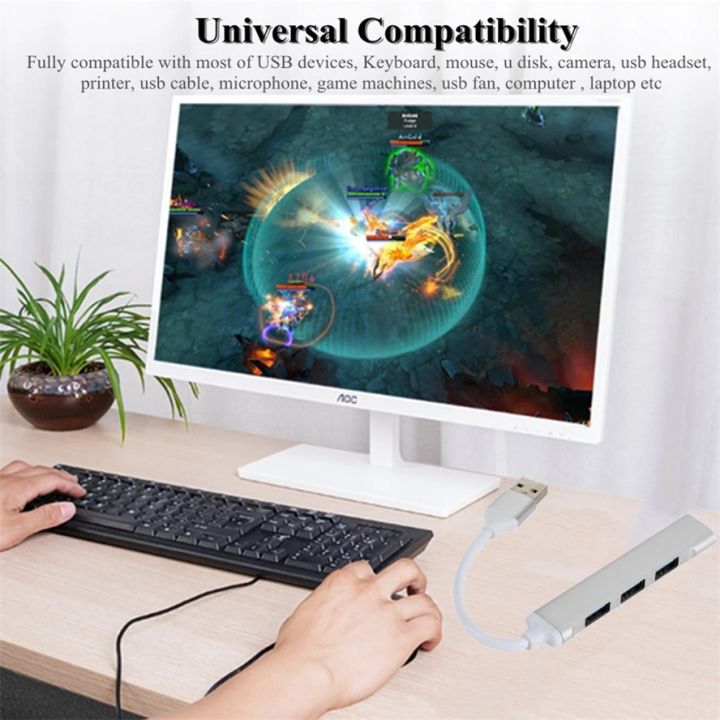 USB%20Type%20C%20Hub%204Port%20Adapter%20USB%203.0%20Multi%20Splitter%204%20in%201%20Docking%20Station%20UltraSlim%20SuperSpeed%20Aluminum%20For%20Computer%20Laptop%20PC%20-%20Image%205