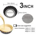 Egg Tart Molds, 3Inch Mini Tart Pans Removable Bottom, Cupcake Cake Muffin Mold Tin Pan Baking Tool (10 Pcs ). 