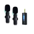 K35 Dual Mic Wireless Microphone For Smartphone, DSLR, Laptop, MacBook. 