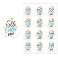 Welcome Baby Boy Stickers Labels Cute Little One Elephant Decor Stickers Welcome New Born Gender Reveal Baby Shower Decor. 