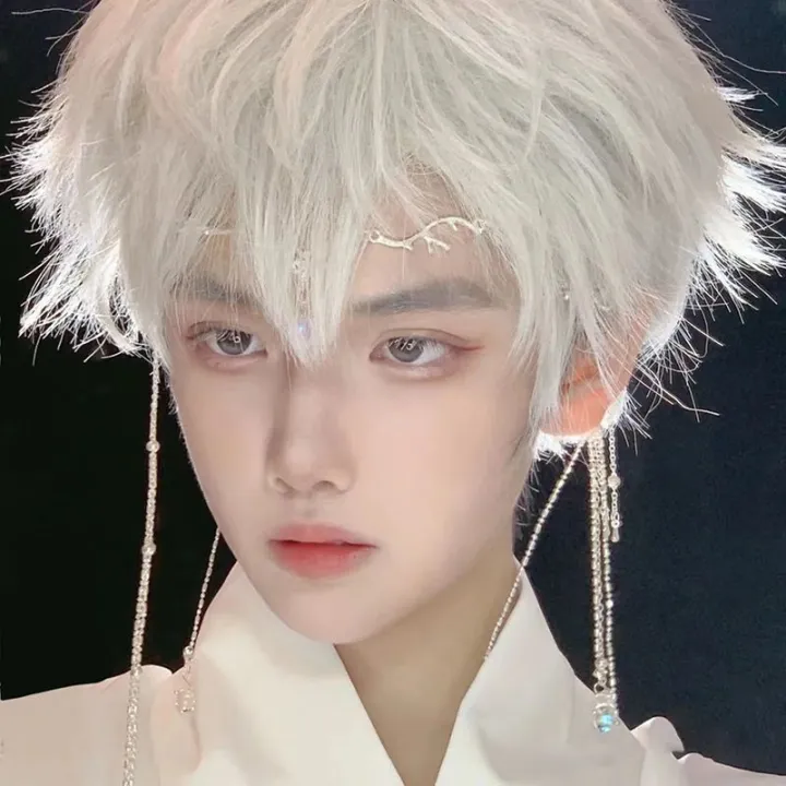 Japanese%20Mannequin%20Head%20Men's%20Short%20Hair%20Mannequin%20HeadcosFive-Piece%20Wutong%20ModeldkInternet%20Celebrity%20Korean%20Style%20Handsome%20Natural%20Full-Head%20Wig%20-%20Image%203