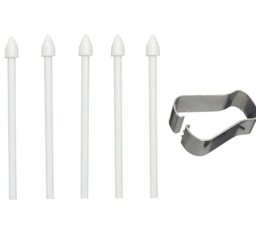 5Pcs Touch Stylus Tips Nibs With Metal Clip For Samsung Galaxy