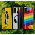 Itel Vision 2 Glass Cover Unique Design With Shock Absorber Airbags & Hand Grip (Back Case Cover For Smartphone). 