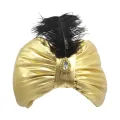 Arab India Pleated Turban Hair Cover Headwear Scarf Men Sultan Costume Twisted Pleated Fashion Funny Party Hats Soft Hijab Cap. 