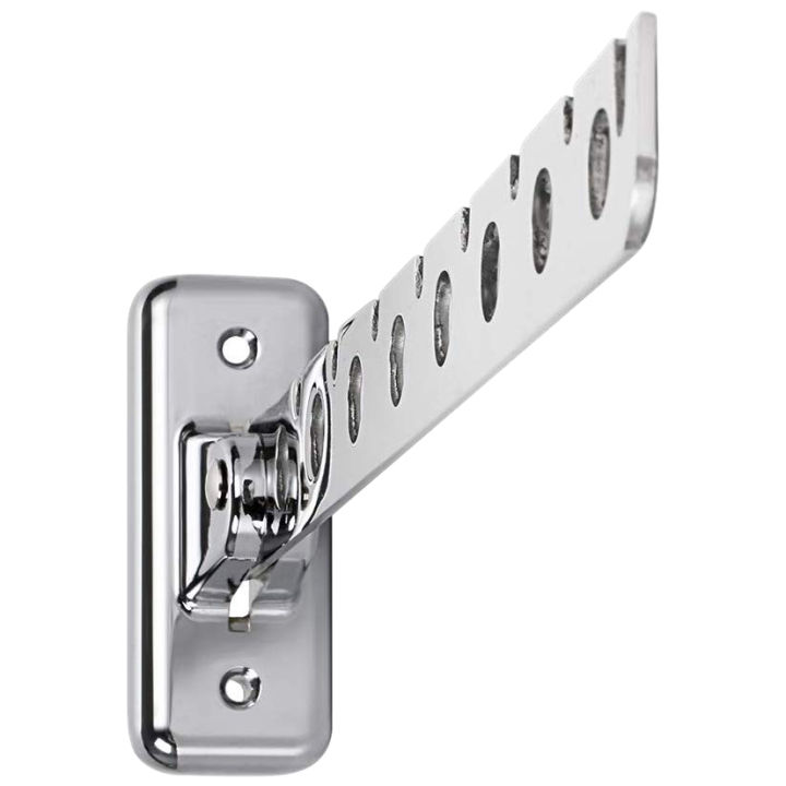 Folding%20Wall%20Mounted%20Clothes%20Hanger,%20Clothes%20Hook%20with%20Swing%20Arm%20Holder%20Clothing%20Hanging%20System,%20Closet%20Storage%20Organizer%20Heavy%20Duty%20Drying%20Rack(8%20Holes)%20,%20Wall-mounted%20drying%20rack%20-%20Silver%20-%20Image%203