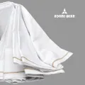 Trendsetter -Upscale Living -white colour MTM lungi for men 100% cotton,lungi,- Inventive Choice Preferble - Low Hassle and Maintanance.
