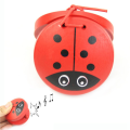 2Pc Kid Children Cartoon Wooden Castanet Musical Percussion Instrument. 