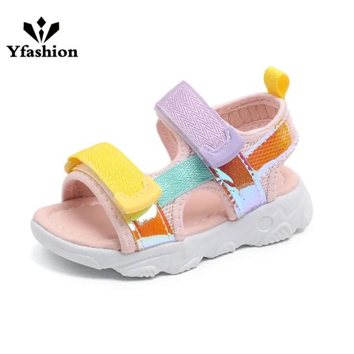 Yfashion%20Baby%20Beach%20Sandals%20Colorful%20Soft%20Sole%20Anti-slip%20Breathable%20Magic%20Sticker%20Toddler%20Shoes%20For%201-3%20Years%20Old%20For%20Girls%20-%20Image%202