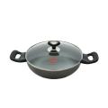 Topper Nonstick Glamour Deep Karai with Glass Lid (28cm). 