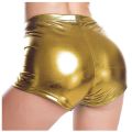 Women's Faux Leather Shorts Panty Glossy Metallic Rave Dance Leather Short Trousers Bag Hip High Waist Hot Pants Underwear. 