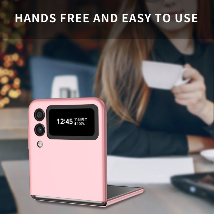 Applicable%20Galsxy%20z%20flip1/2%20Diamond%20Folding%20Phone%20Case%20Samsung%20zfilp3%20All-Inclusive%20Frosted%20Protective%20Cover%20-%20Image%204