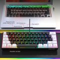 60% wired gaming keyboard, RGB backlight ultra compact mini keyboard, waterproof small compact 61 key keyboard for pc/Mac gamers.