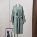 Women’s Muslin Cotton Bathrobe – Long Sleeve, Lightweight Waist-Tie Robe, Soft & Breathable, Perfect for Home, Spa & Beach Wear.