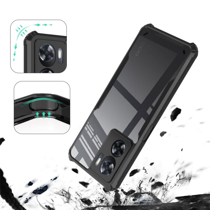 For%20Oppo%20A57%20/%20Oppo%20A77%20/%20Oppo%20A77s%20Mobile%20Cover%20Edge-Reinforced%20Shockproof%20Cushion%20Back%20Clear%20Hybrid%20Transparent%20Hard%20Cover%20Casing%20-%20Image%206