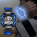 Multi-functional Children Luminous Electronic Watch/ Luminous Dial Waterproof Sport Digital Watch/ Date Week Kids Wristwatch Clock. 