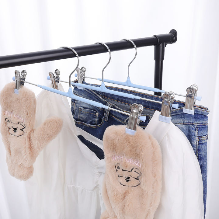 1/5pcs%20Plastic%20Dip%20Pants%20Rack%20With%20Clip%20Folding%20Hanger%20Space-saving%20Multi-function%20Household%20Accessories%20Storage%20Cloth%20Shelf%20-%20Image%204