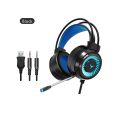 Mkeps gaming headphones led wired headset noise canceling with microphone for PC laptop computer. 