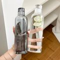 Newest Water Cup Sport Milk Tea Ice Water Bottle with Time Scale Couple Plastic Portable Container Anti-drop Outdoor Cover. 
