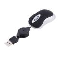 Optical Mini Retractable Mouse Portable Mini USB Wired Mouse Ergonomics Home Office Mice for Computer PC Laptop.