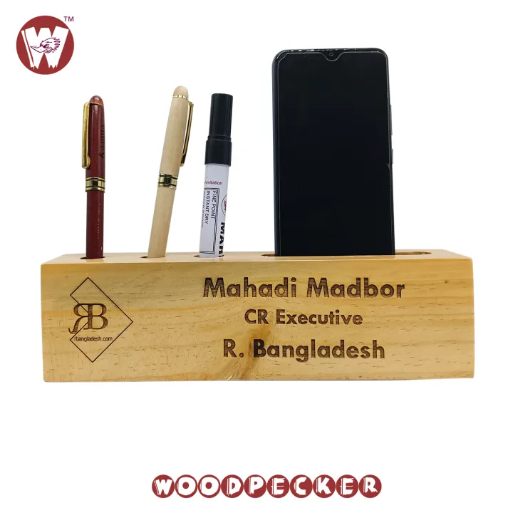 Customizable%20Pine%20Wood%20Table%20Nameplate%20with%20pen,%20mobile%20card%20holder%20for%20Office%20Desk%20-%20Image%207