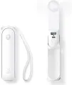 JISULIFE F8X Mini Fan Portable Fan 4800mAh Rechargeable Fan with Power Bank and Flashlight Function. 