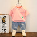 fashion child boys t shirt clothing suits 0-5 years old baby Denim Shorts children's clothing summer.