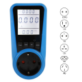 Socket Digital Current Meter Voltmeter AC Power Meter Time Watt Power Energy Tester Wattmeter - EU Plug. 