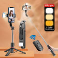 P20S - 1 Wireless Bluetooth Selfie Stick With LED Fill Light Desktop Live Tripod Mobile Stand Portable Stretchable Holder Anti-Shake Stabilizer Selfie Stick Self-Timer Artifact Rod - NR Mart-2024. 