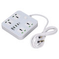 Multifunctional Power Strip, 3 USB Ports Power Outlet Strip UK Plug 110-250V High Resistance for Home. 