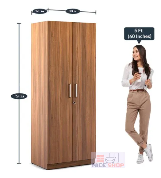 Teak%20Elegance%202-Door%20Wardrobe,%20Partex%20MDF%20Laminated%20Board%20Secure%202%20part%20big%20size%20Almirah%20with%20clothes%20storage%20Hanger%20and%208%20cube%20box%20shelve%20with%20Inner%20drawer%20and%201%20lock%20cabinet,%20Nice%20shop%202%20Doors%20Almirah%2072/30%20-%20Image%202