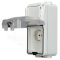 IP66 German Waterproof Outlet Weatherproof In Use Socket Toggle Switch 250V 16A.