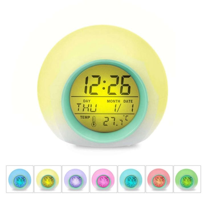 2X%20Kids%20Alarm%20Clock%20-%20Wake%20Up%20Light%20Digital%20Clock%20with%207%20Colors%20Changing,%20Press%20Control%20and%20Snooze%20Function%20for%20Bedrooms%20-%20Image%204