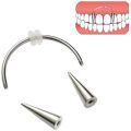 1PC Dracula Nail Steel Smiley Piercing Jewelry Stainless Steel Septum Piercing Body Decorations Vampire Fangs Zombie Teeth Lady. 