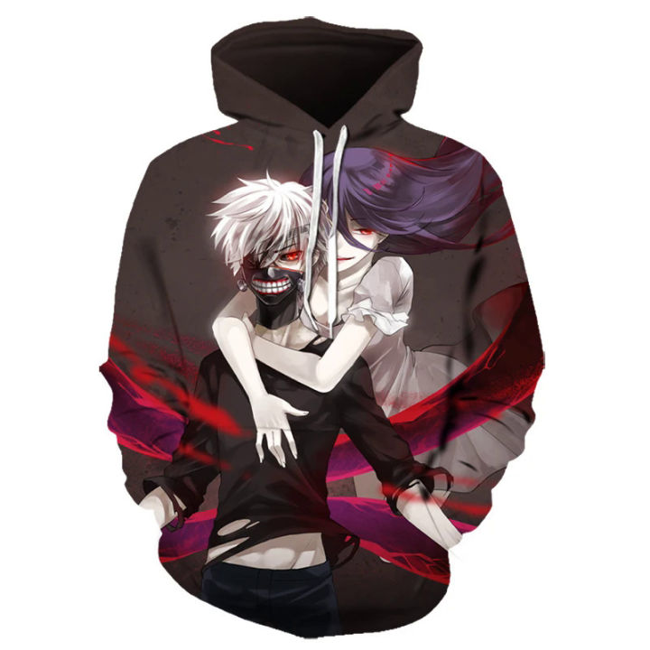 Tokyo Ghoul 3D Hoodies New Design Mens Hoodies And Sweatshirts Tokyo Ghoul Hip Hop Anime Hoodies Men Casual Funny Black