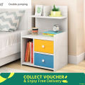 Royal Decor M24 Single Drawer Bed Side Table Nightstand Bedside Table Bedroom Simple Storage Cabinet 60X40X30CM White-Yellow-Blue Finish. 