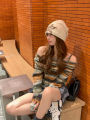 Retro Fashion Raw Edge XINGX Embroidery Head-Wrapping Hat Female Hop Street Internet Celebrity Sweet Cool Pile Heap Cap Autumn and Winter Warm. 