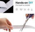 5/10M Magic Sticker Tape Self Adhesive Extra Strong Double Sided Adhesive with Sticker Pad Fluffy Hook and Loop Fastener White. 