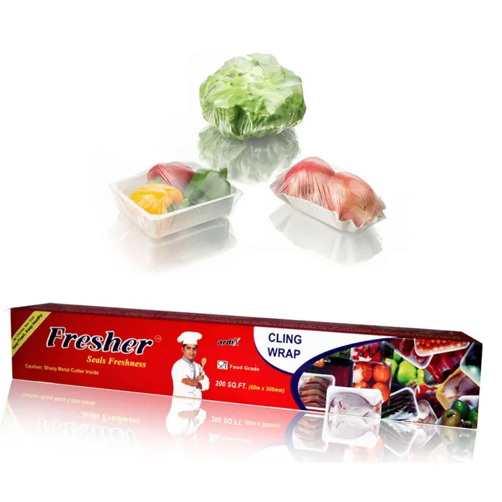 Fresher%20Plastic%20Stretch%20Wrap%20Clear%20Cling%20Food%20Grade%20PE%20Vinyl%20Film%20Plastic%20Wrapping%20Paper%20Roll%2060%20meter%20Ideal%20food%20Wrapping%20paper%20for%20Keeping%20Food%20Fresh%20/%20Wrapping%20Roll%20-%20Image%202