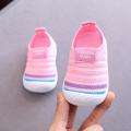 Summer Soft Breathable Baby Shoes Knitting Mesh Anti-Slip Sole Infant Flats. 