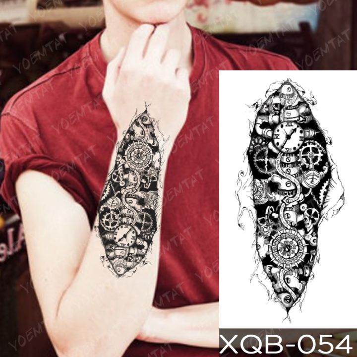 Waterproof%20Temporary%20Tattoo%20Sticker%20Mechanical%20Robot%20Gear%20Flash%20Tattoos%203D%20Bionic%20Electricity%20Body%20Art%20Arm%20Tatoo%20Women%20Men%20-%20Image%203