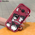 Jizetin for Redmi A3 A3x Back Cover Shy Kuromi Ladder Camera Soft Rubber Mobile Phone Case. 