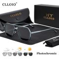 CLLOIO New Fashion Aluminum Photochromic Sunglasses Men Women Polarized Sun Glasses Chameleon Anti-glare Driving Oculos de sol. 